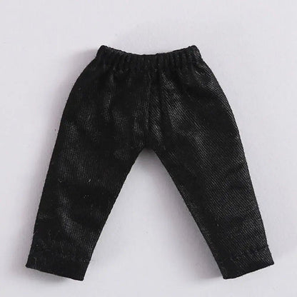 1/11 OB11 Doll Denim Pants, 1/12 BJD/GSC Doll T-Shirt, Mini Cute Doll Pants, DIY Doll Accessories, Fashion Doll Clothes, Parallel Import