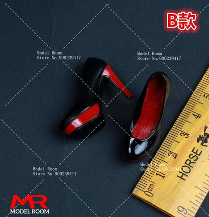 1/6 Scale Fashion Girl High Heel Shoes Simulation Stiletto Court Shoes Model for 12-inch TBL PH Female Soldier Action Figure Body (Parallel Import)