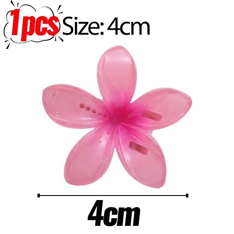 1/6 Hawaiian Gradient Flower Hair Clips for Women, Small, Stylish Head Accessories, Hairpins, Crab Barrettes, Parallel Import