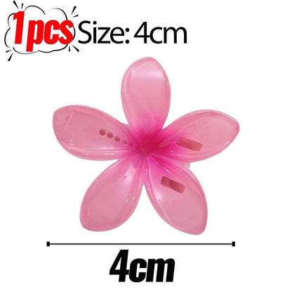 1/6 Hawaiian Gradient Flower Hair Clips for Women, Small, Stylish Head Accessories, Hairpins, Crab Barrettes, Parallel Import