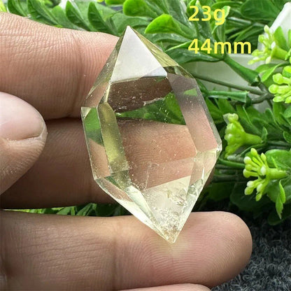 1個 天然シトリンオーラ六角両先端クリスタルワンド スピリチュアル瞑想ヒーリングストーン ホームデコレーション ガーデンフェスティバルアクセサリー カラー： 並行輸入品