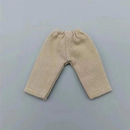 1/11 OB11 Doll Denim Pants, 1/12 BJD/GSC Doll T-Shirt, Mini Cute Doll Pants, DIY Doll Accessories, Fashion Doll Clothes, Parallel Import