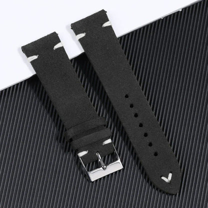 Soft Suede Watch Band, 18mm, 20mm, 22mm Leather Strap, Brown, Blue, Red, Khaki, Replacement Strap, Quick Release, Men's and Women's Bracelet, Band Color: mm, Parallel Import