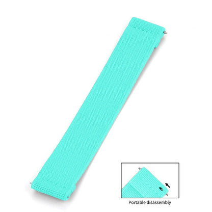 13cm Pale Blue Premium Grade Hook and Loop Adhesive Watch Band, 18/19/20/21/22mm Nylon Replacement Watch Strap, Band Color: mm, Parallel Import