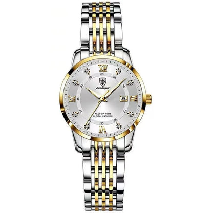 POEDAGAR Ultra-Thin Women's Watch, Rose Gold, Luxury Brand, Steel Strap, Small Dial, Waterproof, Luminous, Parallel Import