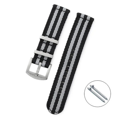 Nylon Watch Band, 20mm/22mm, Premium Smooth Soft Nylon Sport Replacement Band, Quick Release, Universal Canvas Bracelet, Watch Strap, Band Color: Amm, Parallel Import