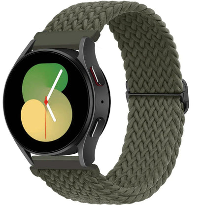 Compatible with Samsung Galaxy Watch 7, 6, 5, and 4 (40mm, 44mm, 6 Classic, 43/47mm), 20mm and 22mm nylon straps. Compatible with Huawei Watch 3 and 4 Pro, Solo Loop woven bands. Band Color: mm; Ships from: Parallel Import.