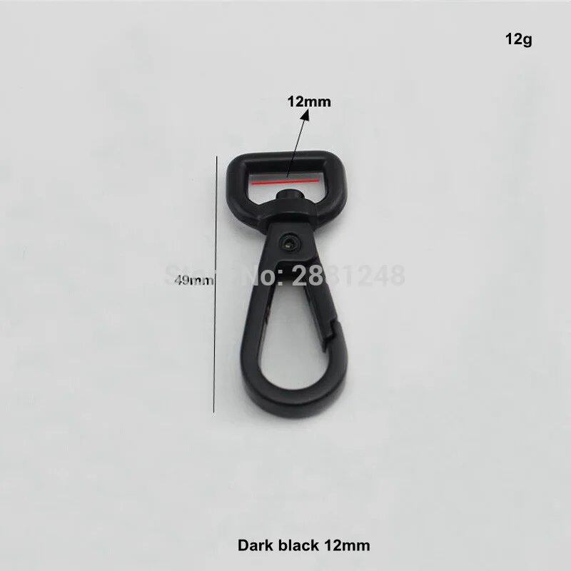 10-30-100pcs 8mm, 9mm, 13mm Dark Gun Black Trigger Snap Hooks Swivel Clasps Lobster Claw Swivel Hooks Hardware Accessory Parts Size: Parallel Import