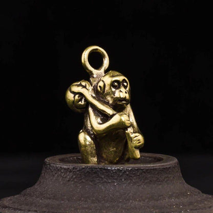 Set of 12 Brass Zodiac Tiger, Dragon, Rat, and Horse Miniature Figurines for DIY Animals, Fairies, Home Decor, Parallel Import