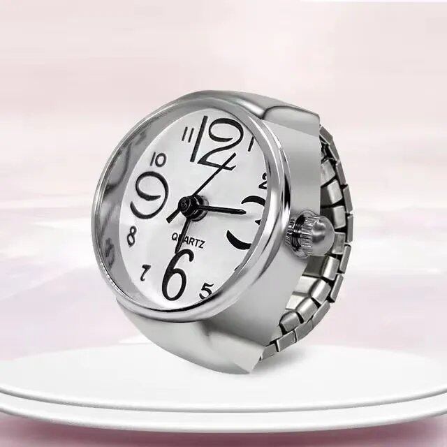New and Popular Ring Watch, Creative Alloy Case with Ring-Shaped Dial, Couple's Style for Men and Women, Parallel Import