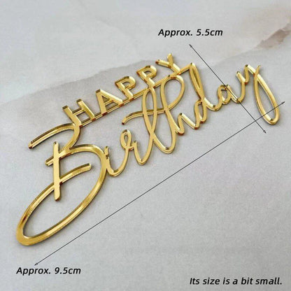 Set of 1, 3, or 5 Acrylic Birthday Queen Gold Cake Topper for Happy Birthday Party Side Cake Decorations. Size: Parallel Import.