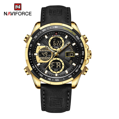 NAVIFORCE Men's Fashion Military Watch, Luxury Original Sports Chronograph, Waterproof Quartz Digital Wristwatch, Parallel Import