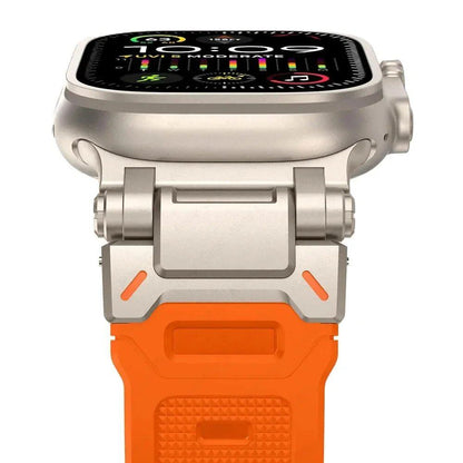 TPU Sport Strap for Apple Watch - Compatible with 10 (46mm), 9 (45mm), and Ultra 2 (49mm). Titanium-colored silicone band for iWatch 8/7/SE/6/5/4 (44mm/42mm). Band Color: mm; Ships from: Parallel Import.