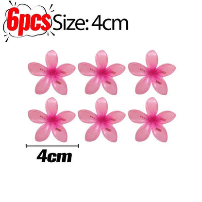 1/6 Hawaiian Gradient Flower Hair Clips for Women, Small, Stylish Head Accessories, Hairpins, Crab Barrettes, Parallel Import