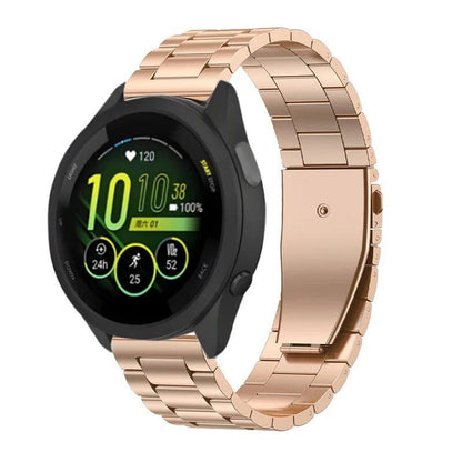 Compatible with Garmin Forerunner 55/265/965/165/255/955/Venu 3/2/Active 5/Vivomove Trend, 22mm, 20mm, and 18mm Metal Stainless Steel Bracelet Bands (Imported)