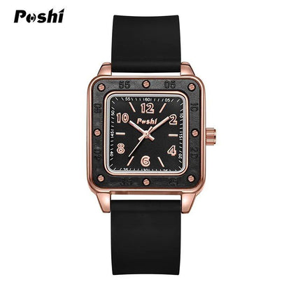 Possy 923 Women's Quartz Watch with Silicone Strap, Numeral Dial, and Montre Femme Color; Ships from: Parallel Import