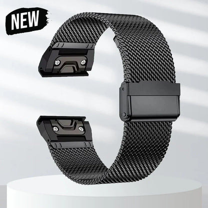 QuickFit Stainless Steel Strap for Garmin Fenix 8/7X/7 Pro/6X/6/5X/5 Plus/Tactix 7/Forerunner 965 (20/22/26mm Band Colors: ; Ships from: Parallel Import)