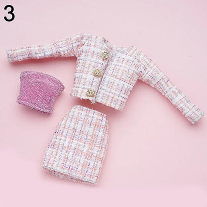 1/6 Doll Fashion Casual Wear Winter Clothes Elegant Coat Skirt Handmade for Girl Dolls 29-32cm Doll Clothes Accessories Parallel Import