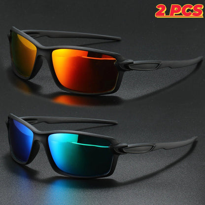 Brand New Polarized Sports Sunglasses, Square Frame, Unisex, Perfect for Running, Driving, and Fishing, UV400 Protection, Parallel Import, Set of 1, 2, or 3