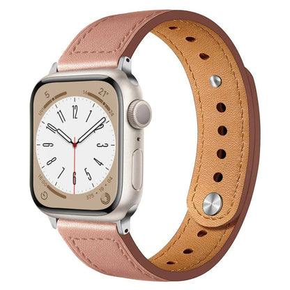 Genuine Leather Apple Watch Band for iWatch Series 7/SE/6/5/3/8/Ultra (44mm, 40mm, 45mm, 41mm, 42mm, 38mm, 49mm) - Imported
