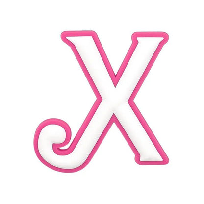 1/26 Scale PVC Pink Greek Alphabet A-Z Charm for Beach Bags, Women's Handbags, and Travel Bags (Pinky Girls) - Parallel Import