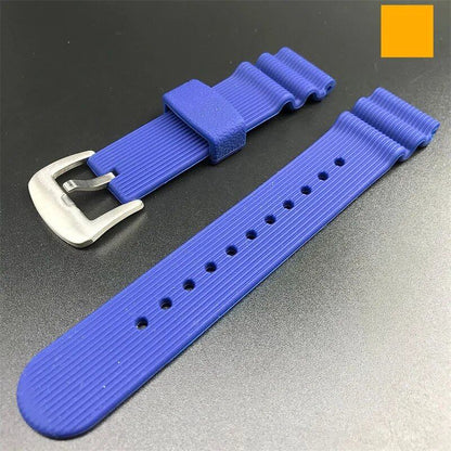 22mm Rubber Sports Men's Watch Strap for Seiko 5 PROSPEX Water Ghost Can-Shaped Red Tooth Diving 007 Abalone Silicone Watch Band. Band Color: 22mm; Band Width: Parallel Import.