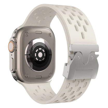 Breathe Silicone Band for Apple Watch - Compatible with Series 10/9/8/7/6/5/4/SE/Ultra 2 (including 49mm) and sizes: 46mm/45mm/44mm/42mm. Band Colors: 42mm, 44mm, 45mm, 49mm, S10-46mm. Ships from: Parallel Import.