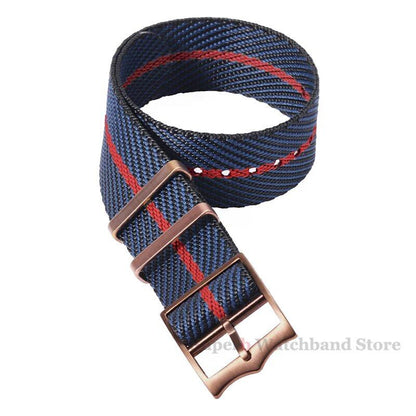 Premium Nylon Strap - Tudor 20mm, 22mm Canvas Military Watch Band - Seiko Fabric Bracelet - Rolex Wristband with Bronze Buckle, Band Color: mm, Parallel Import
