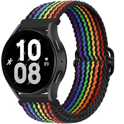Compatible with Samsung Galaxy Watch 7, 6, 5, and 4 (40mm, 44mm, 6 Classic, 43/47mm), 20mm and 22mm nylon straps. Compatible with Huawei Watch 3 and 4 Pro, Solo Loop woven bands. Band Color: mm; Ships from: Parallel Import.