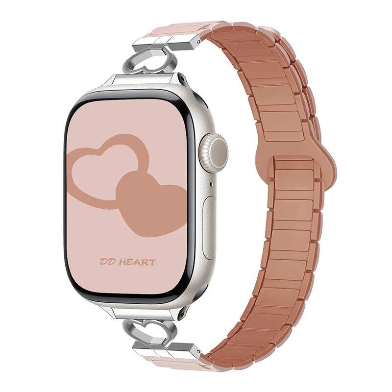Magnetic Strap for Apple Watch, Silicone Bracelet, Compatible with 45mm, 44mm, 40mm, 42mm, 46mm, 41mm, 49mm, and 38mm Watches, iWatch Series 10/SE/9/8/7/Ultra 2, Band Color: mm, Parallel Import