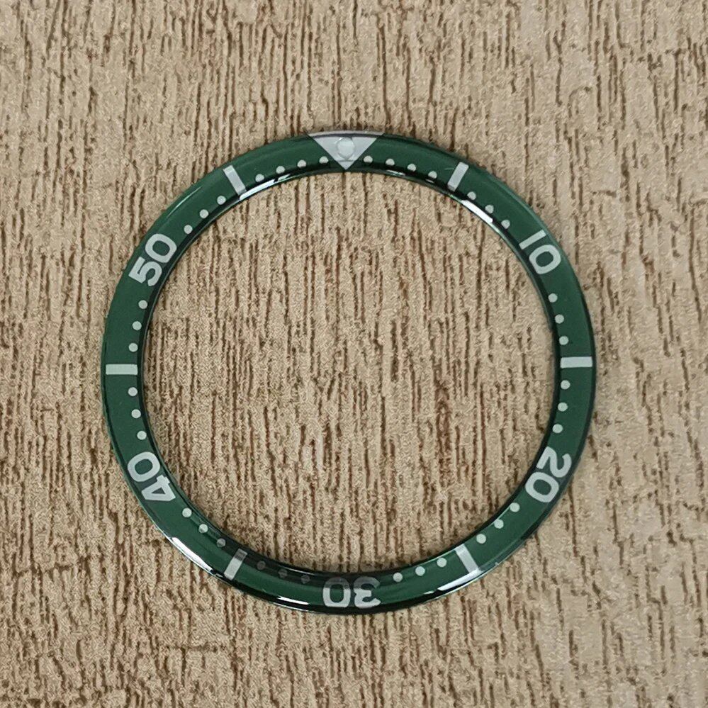 38mm Round Edge Curved Watch Bezel with Aluminum Ring, Modification Watch Accessory, Bezel Insert (Parallel Import)