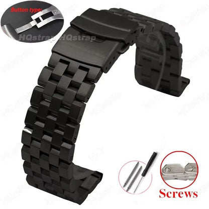 High-quality, full-solid stainless steel watch band, available in sizes 18mm, 20mm, 22mm, 24mm, and 26mm. Includes flat interface, includes tools, and is a metal watch band. Band Color: mm. Parallel import.