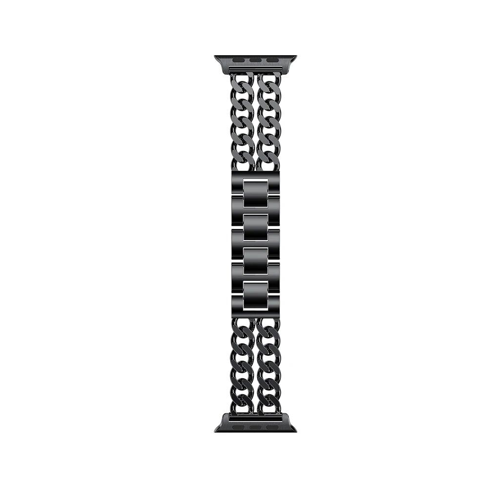 Luxury and elegant women's stainless steel bracelet strap for iWatch Ultra Series 8, 7, 6, 5, 4, and 3. Compatible with 49mm, 41mm, and 45mm models. Parallel import.