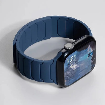 Magnetic Silicone Band for Apple Watch Ultra 2, 49mm, 45mm, 41mm, Series 9/8/7/6/SE/5/4, 38mm, 40mm, 42mm, 44mm, Band Color: mm, Parallel Import