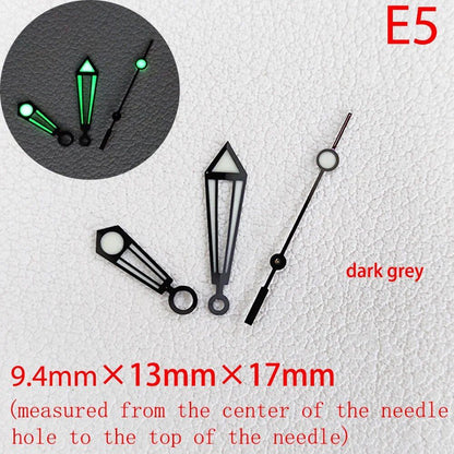 ETA Series Watch Accessories, Green &amp; Blue Super Luminous Hands for ETA 2824, 2892, 2836, and 2834, Parallel Import