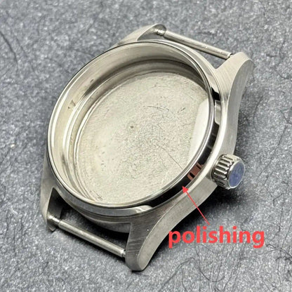 36/39mm Pilot Little Prince Watch Case, Stainless Steel, Sapphire Crystal, 20 ATM Water Resistance, Compatible with NH35, NH35A, and NH36 Movements, 1 Glass Back, Parallel Import
