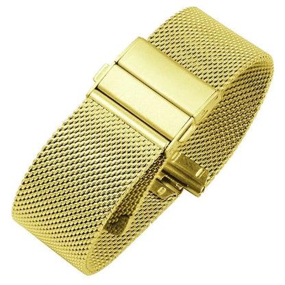 16mm, 18mm, 20mm, 22mm Quick Release High-Quality Stainless Steel Milanese Mesh Watch Strap with Double Press Butterfly Clasp, Band Color: mm, Parallel Import