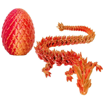 1/2 pcs 3D Printed Dragon Egg, Movable and Rotating Jointed Dragon Model, Desktop Ornament, Kids Toy, Parallel Import