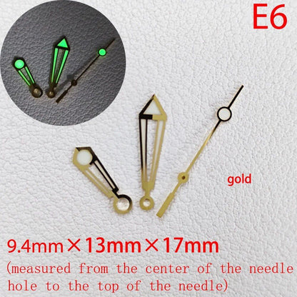 ETA Series Watch Accessories, Green &amp; Blue Super Luminous Hands for ETA 2824, 2892, 2836, and 2834, Parallel Import