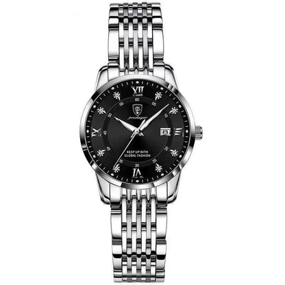 POEDAGAR Ultra-Thin Women's Watch, Rose Gold, Luxury Brand, Steel Strap, Small Dial, Waterproof, Luminous, Parallel Import