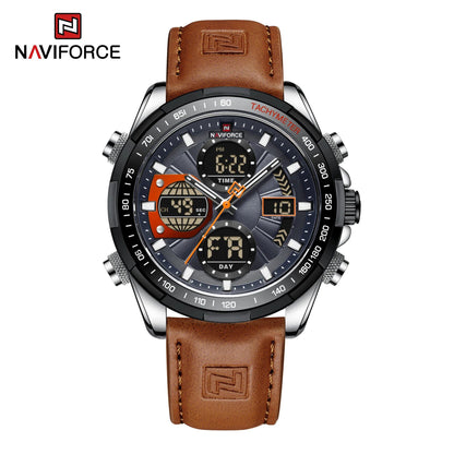 NAVIFORCE Men's Fashion Military Watch, Luxury Original Sports Chronograph, Waterproof Quartz Digital Wristwatch, Parallel Import