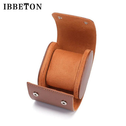 IBBETON 3スロット ウォッチロール トラベルケース 携帯型 ヴィンテージレザー 腕時計ディスプレイケース 収納ボックス メンズギフト 時計オーガナイザー カラー：ブラ 並行輸入品