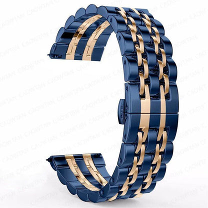 22mm and 20mm Stainless Steel Bands for Samsung Galaxy Watch 3, 4, 5 (45mm), Gear S3 (46mm and 42mm), and Active 2 (40mm and 44mm) - Compatible with Amazfit BIP 2 and GTR. Band Color: mm; Ships from: Parallel Import