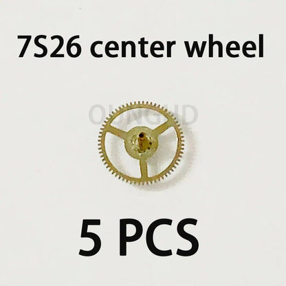 Original compatible Seiko 7S26 movement center wheel, three-wheel, time wheel, sub-wheel, span wheel, second wheel, escape wheel. Parallel import.