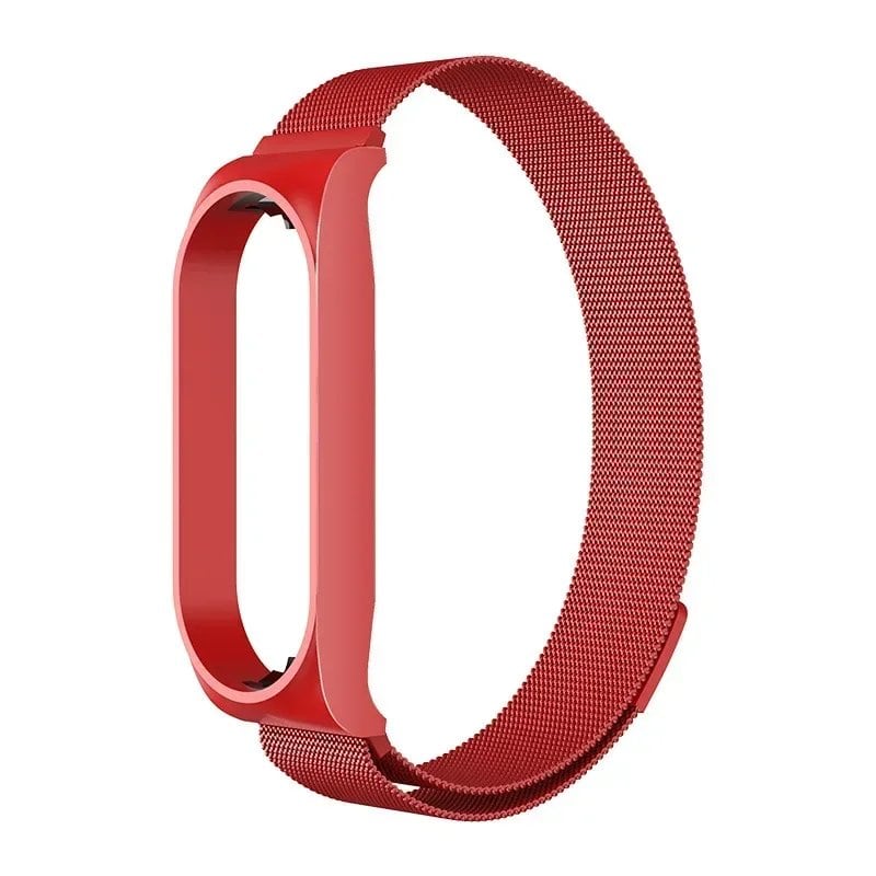 Milanese Loop Strap Compatible with Xiaomi Mi Band 7/6/5/4/3, Stainless Steel Magnetic Bracelet, Metal Wristband for Mi Band 4/3, Size: Mi, Parallel Import
