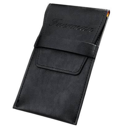 Cowhide Leather Single Watch Storage Bag, 140*80mm, Lightweight, Portable, Dustproof, Protective Travel Case, Color: Black, Parallel Import