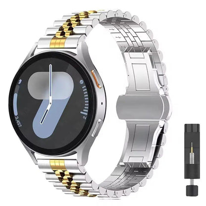 20mm/22mm Samsung Galaxy Watch 7/6/5/4 Curved Design Metal Band, Stainless Steel Bracelet, Compatible with Huawei GT4/GT3Pro, Band Color: mm, Parallel Import