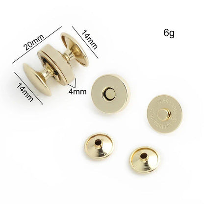 10-100-200 Pieces 14mm/18mm Double-Sided Rivets, Strong Magnetic Snap Buttons for Leather Pouches, Bags, Clothing, and Accessories. Size: Parallel Import.