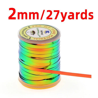 0.5mm, 1mm, 2mm Peacock Green/Orange Metallic Mylar Film, Two-Tone Flat Tinsel, for Fly Tying, Nymph, Midge, and Wet Fly Bodies. Color: ; Ships from: Parallel Import