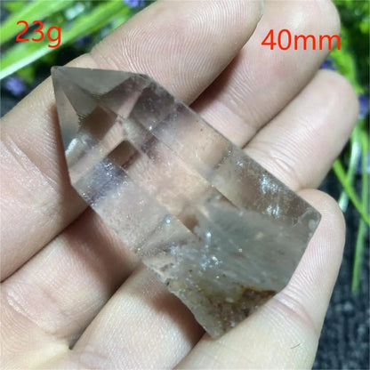Natural Ghost Phantom Quartz Crystal Hexagonal Tower Obelisk, Spiritual Meditation, Reiki, Gift Stone, Home Decor, Parallel Import